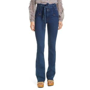VERONICA BEARD Giselle High-Rise Skinny Flare Jeans